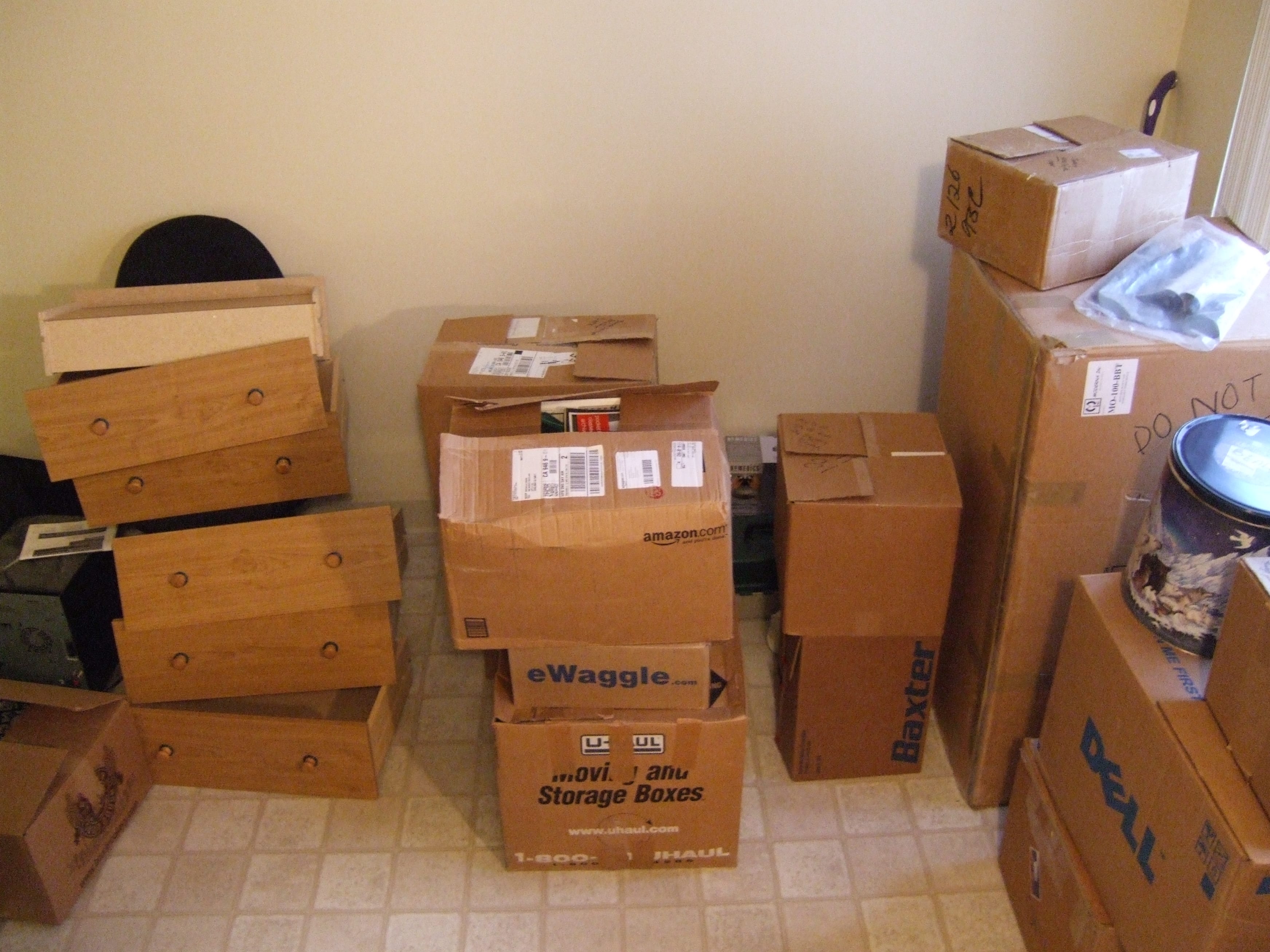 boxes prepared for moving company